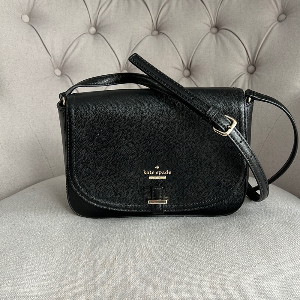 Small Black Leather Kate Spade Crossbody